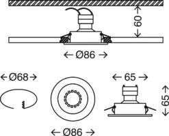 3er Set Einbauleuchte, Ø 8,6 Cm, Gold -Briloner Store 3d993591973ef69b2019873d881584ec
