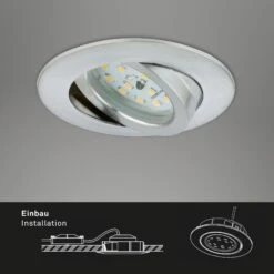 3er Set LED Einbauleuchte, Ø 8,2 Cm, 6,5 W, Alu -Briloner Store 3er set led einbauleuchte alu 8d15b0809a8a5ebf058f9ec6006d56d0