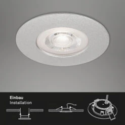 3er Set LED Einbauleuchte, Ø 9 Cm, Dimmbar 5 W, Chrom-Matt 12 3er Set LED Einbauleuchte, Ø 9 Cm, Dimmbar 5 W, Chrom-Matt -Briloner Store 3er set led einbauleuchte chrom matt 99e4a5c1f61896c8ee4255d3726e0843