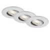 3er Set LED Einbauleuchte, Ø 9 Cm, Schwenkbar, 5 W, Chrom-Matt