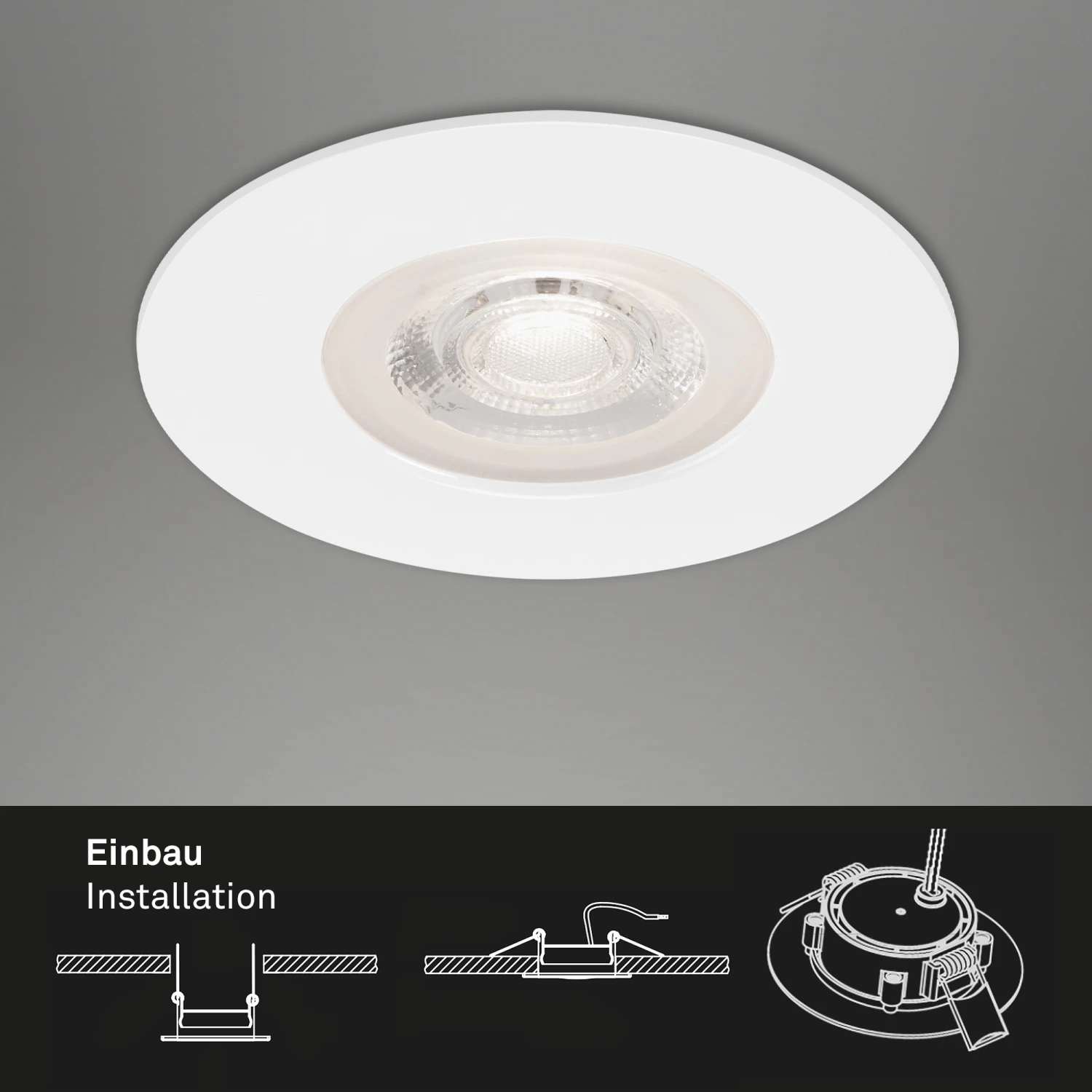 3er Set LED Einbauleuchte, Ø 9 Cm, 5 W, Weiß 3 3er Set LED Einbauleuchte, Ø 9 Cm, 5 W, Weiß – Bild 3