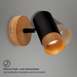 Briloner Plek Wandleuchte, Schwenkbar, Holz, 1-flammig, Schwarz -Briloner Store 3f250d2733ac17ebe88b1ab96963ed2a