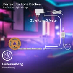 Pimp Your Stripe LED Strip 2m, RGBW Mit FB + Alu-Profil Schwarz -Briloner Store 409c5ecd1754cab5f6b4050279b03ec5