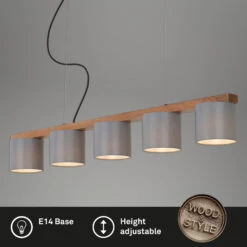 Pendelleuchte, 110 Cm, Max. 25 W, Grau -Briloner Store 40d43bcc1bcad424825cafbd551c940d