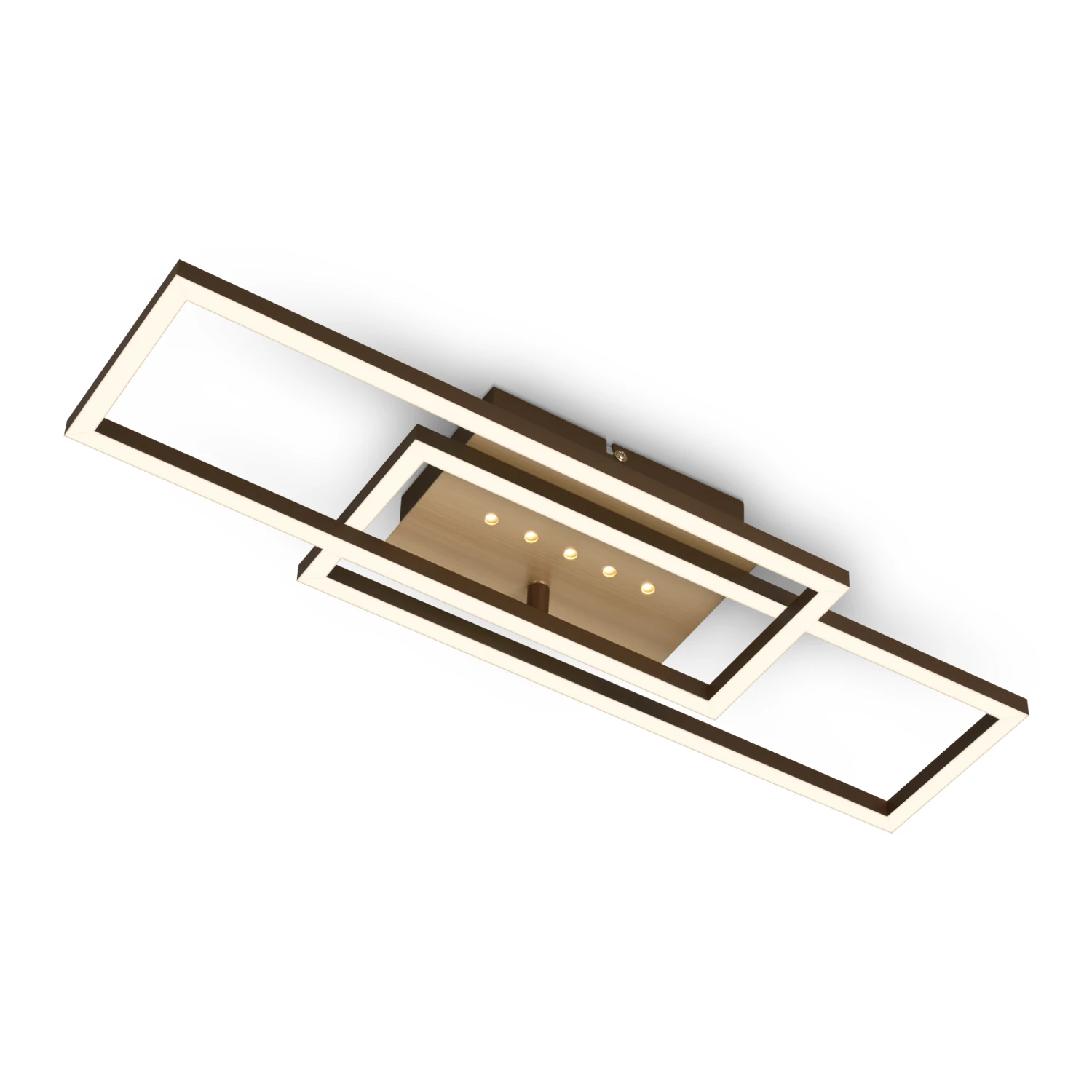 LED Deckenleuchte, 56 Cm, Memory, 30W, 2850lm, Braun-gold 1 LED Deckenleuchte, 56 Cm, Memory, 30W, 2850lm, Braun-gold