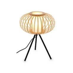 Tischleuchte, 39,5 Cm, 1x E27, Max. 10W, Bambus