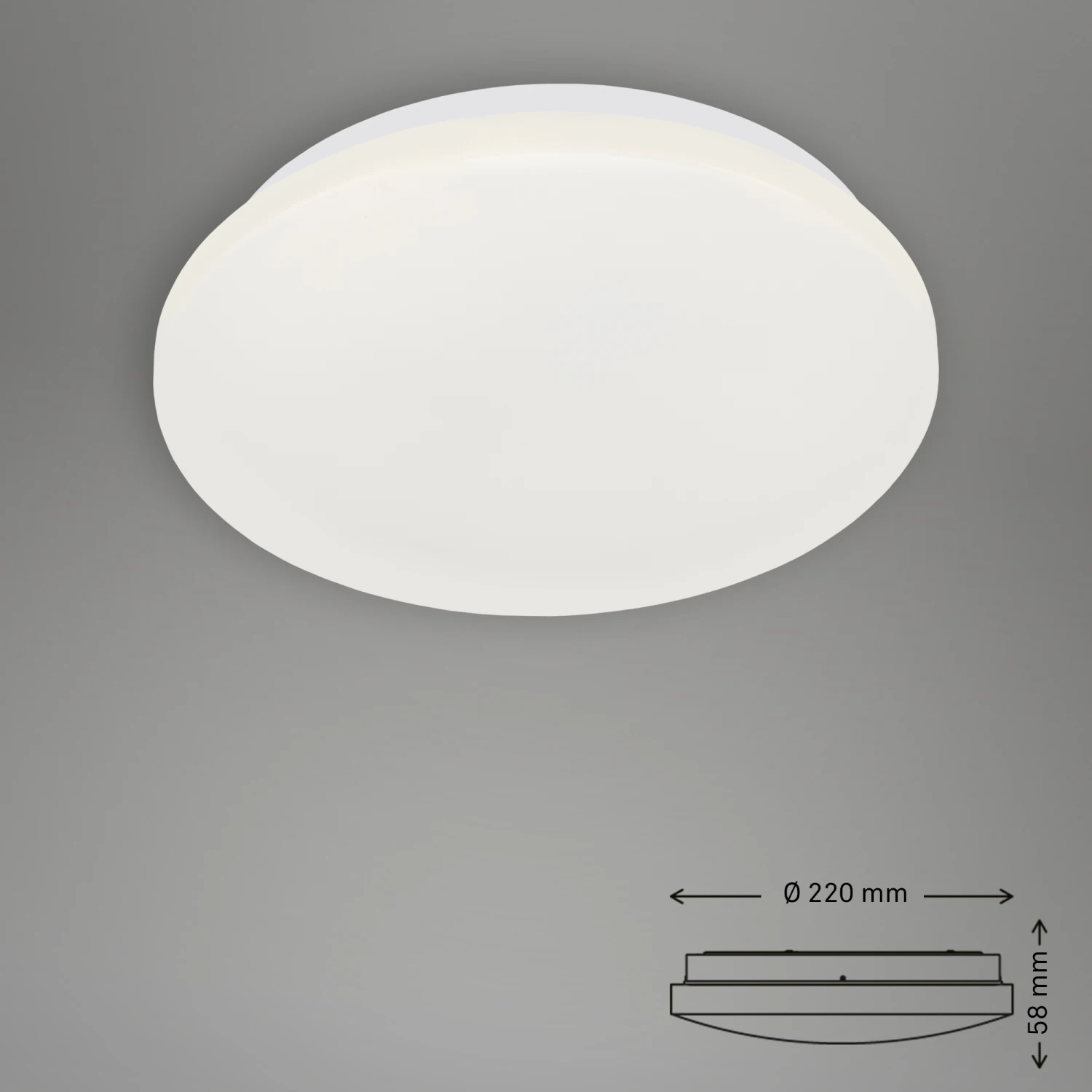 LED Deckenleuchte, Ø 22 Cm, 10 W, Weiß 3 LED Deckenleuchte, Ø 22 Cm, 10 W, Weiß – Bild 3