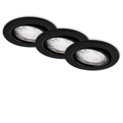 Briloner Store 23 3er LED Einbauleuchte, Ø 8,6 Cm, 5 W, Schwarz