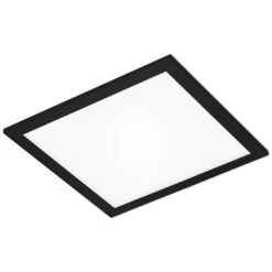 Briloner Simple LED Deckenleuchte, LED Panel Flach, Eckig, 29,5x29,5 Cm, Schwarz