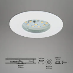 LED Einbauleuchte, Ø 7,5 Cm, 6,5 W, Weiß 7 LED Einbauleuchte, Ø 7,5 Cm, 6,5 W, Weiß -Briloner Store 526ff1abc0edae0c2d6cb26b018134b2