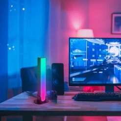 Smart LED RGBIC Tischleuchte, 24 Cm, 24W, 400lm, Schwarz -Briloner Store 52d7f067ced84d8f1a5cb03adc28f0ad