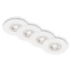 LED Einbauleuchten, Ø9 Cm, 4x LED, 4,9 W, 480 Lm, Weiß