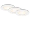 3er Set LED Einbauleuchte, Ø 11,5 Cm, 6 W, Weiß