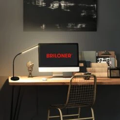 LED Tischleuchte, 37 Cm, Memory, 6W, 600lm, Schwarz -Briloner Store 5640efbc644d004195a1f36430f7b95b