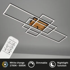 LED CCT Frame 104 Cm 2x19W 2500lm Schwarz -Briloner Store 5b690e93cab440280684229b8652108b