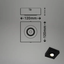 CTS Deckenleuchte, 12 Cm, 4W, 460lm, Schwarz -Briloner Store 5cbaf81efdc9a5deba4d19181d1fb57d