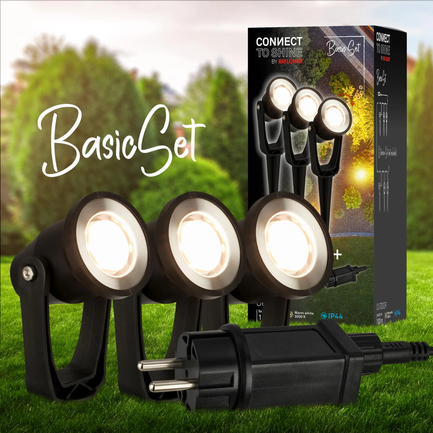 CONNECT TO SHINE Starterset Lilis Mit 3er Set LED Gartenstrahler, IP65 2 CONNECT TO SHINE Starterset Lilis Mit 3er Set LED Gartenstrahler, IP65 – Bild 2
