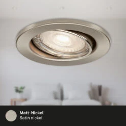 5er Set LED Einbauleuchte, Ø 8,6 Cm, 3,5 W, Nickel -Briloner Store 5er set led einbauleuchte nickel detail 52a26a47a391903c22940f3212fab73e