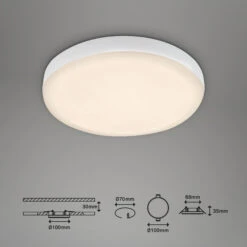 LED Einbauleuchte, Ø 10 Cm, 6 W, 700 Lm, Weiß -Briloner Store 5f4f3b3128c1348218fb55d278ccffee