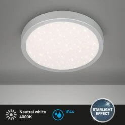LED Außenleuchte, Ø28 Cm, LED-Platine, 2000 Lm, 18,5 W, Silber -Briloner Store 644629f818ee66761f37a512ee550484