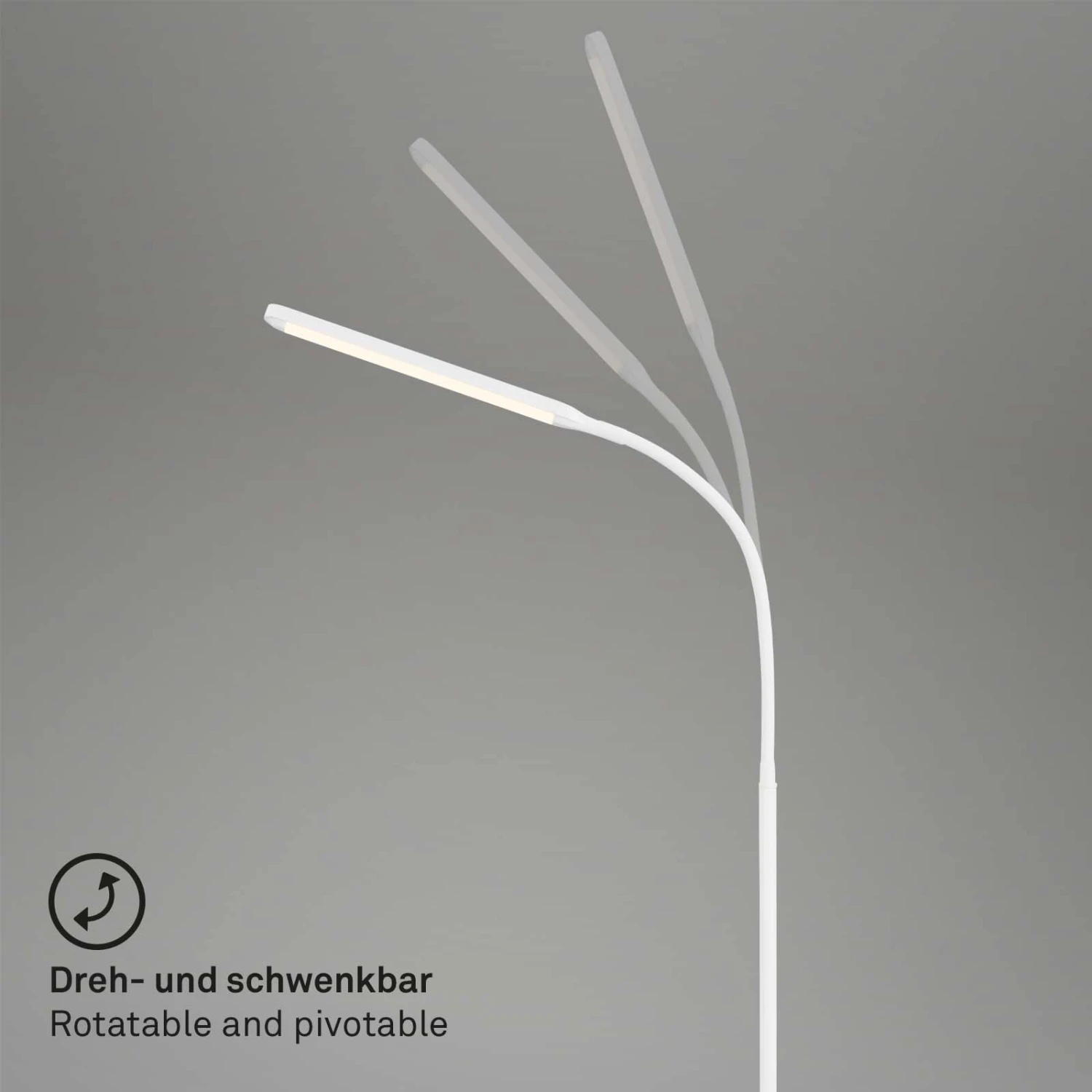 LED Stehleuchte, 126,5 Cm, 6W, 600lm, Weiß 4 LED Stehleuchte, 126,5 Cm, 6W, 600lm, Weiß – Bild 4