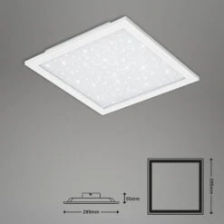 STERNENHIMMEL LED Panel, 29,5 Cm, 1800 LUMEN, 18 WATT, Weiß -Briloner Store 667e2d7f0cd46c5f33d6bff0d26fe358