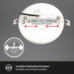 CTS Einbauleuchte, 17 Cm, 12W, 1190lm, Weiß -Briloner Store 66d751ed34a8d4d2502a406279819799