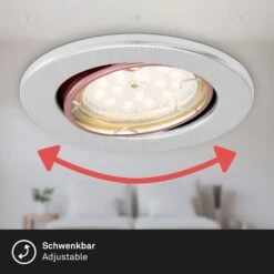 3er Set LED Einbauleuchte, Ø 8,6 Cm, 5 W, Alu -Briloner Store 67a2f2a84646abd302fc0cf8ce77ac65