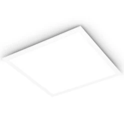 Briloner Simple LED Badlampe, LED Panel Flach, Eckig, 44,5x44,5 Cm, Weiß