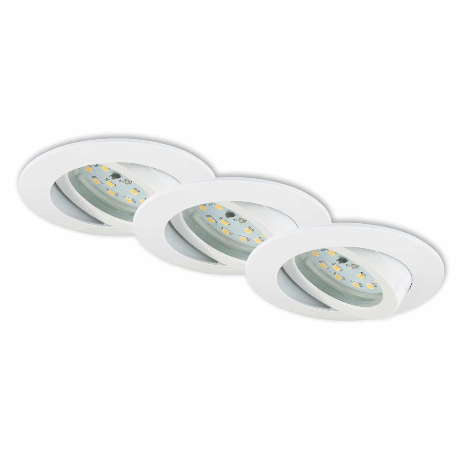 3er Set LED Einbauleuchte, Ø 8,2 Cm, 5,5 W, Weiß 1 3er Set LED Einbauleuchte, Ø 8,2 Cm, 5,5 W, Weiß