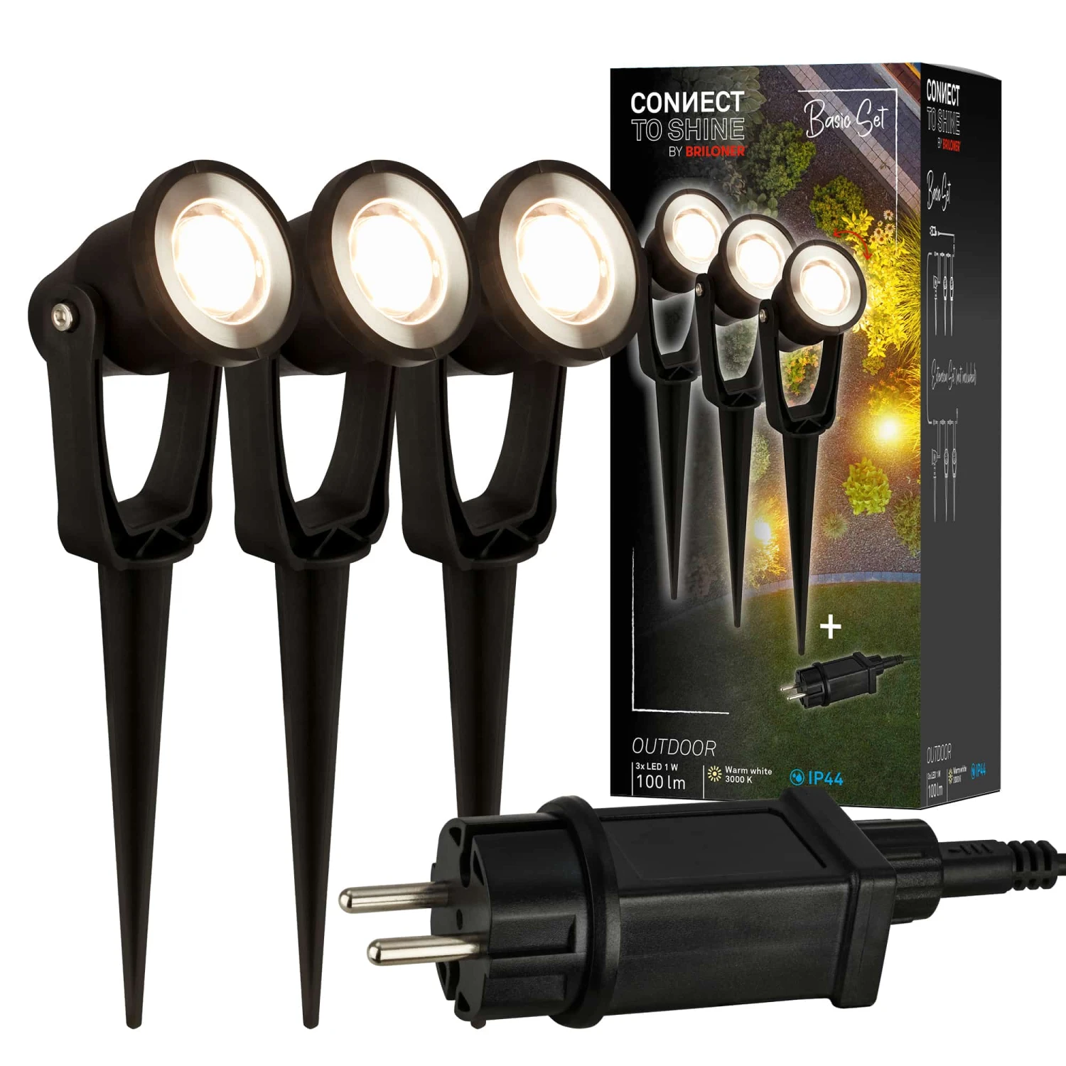 CONNECT TO SHINE Starterset Lilis Mit 3er Set LED Gartenstrahler, IP65 1 CONNECT TO SHINE Starterset Lilis Mit 3er Set LED Gartenstrahler, IP65