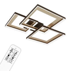 CCT LED Deckenleuchte, 75,2 Cm, 40 W, 5100 Lm, Gold-Braun