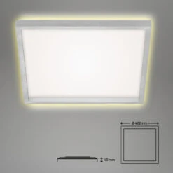 LED Panel, 42,2 Cm, 3000 LUMEN, 22 WATT, Alu -Briloner Store 6e196bcffc2448395c349101f6cece91