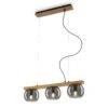 Pendelleuchte, 120 Cm, 3x E14, Max. 10W, Smoke-holz
