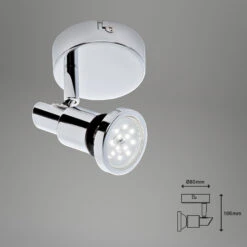 LED Spotleuchte Ø 8 Cm 1xGU10 4,8W 400lm Chrom -Briloner Store 709eec2e3085fc53b747b9c3356d4ee4