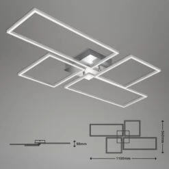 LED CCT Frame 110 Cm 2x15W 1600lm Chrom -Briloner Store 70c23f38e73ef59bc7c74503b838273e