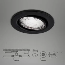 3er LED Einbauleuchte, Ø 8,6 Cm, 5 W, Schwarz -Briloner Store 71edc90431423072f3756eaa75b0306e