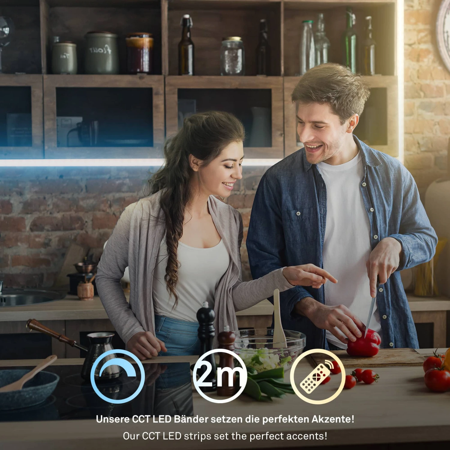 Pimp Your Stripe LED Strip 2m, CCT Mit FB + Alu-Profil Schwarz 7 Pimp Your Stripe LED Strip 2m, CCT Mit FB + Alu-Profil Schwarz – Bild 7