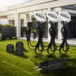 CONNECT TO SHINE Starterset Teak Mit 3er Set LED Bodeneinbaustrahler, IP65 -Briloner Store 74f20e5e66107feae0055083e72e400a