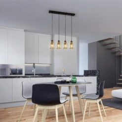 Pendelleuchte, 120 Cm, 4x E27, Max. 10W, Smoke -Briloner Store 7643d7cbce94511606d3e33573bcc42b