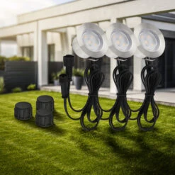 CONNECT TO SHINE Erweiterungsset Padouk Mit 3er Set LED Bodeneinbaustrahler, IP67 -Briloner Store 77b54834f532507314ca88a2f52dd085