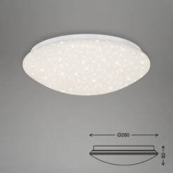 STERNENHIMMEL LED Deckenleuchte, Ø 28 Cm, 15 W, Weiß -Briloner Store 7b08394a1e9dc7ed4464633cd20c857d