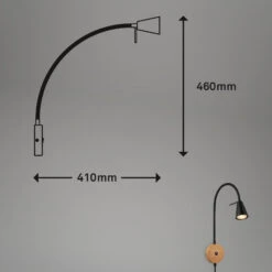 Wandleuchte, 1x GU10, 4,8W, 400lm, Schwarz -Briloner Store 7b4789c3f06e9fca1a15885da79a1215