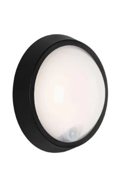 SENSOR LED Außenleuchte, Ø 17 Cm, 12 W, Schwarz