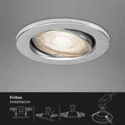 3er LED Einbauleuchte, Ø 8,6 Cm, 5 W, Alu -Briloner Store 7d5d0d2c04f6e5ca8d09cd55cb32a3c9