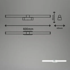 LED Spiegelleuchte 60 Cm 8 W 1040lm Chrom -Briloner Store 7eede317206331287b3b8e57dc02a1db