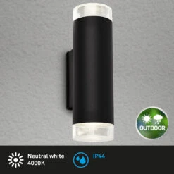 Außenleuchte 19,5 Cm Inkl. 2x GU10 4,7W 400lm Schwarz -Briloner Store 826d1efa435595a69f6a5e8f0ff3c95d