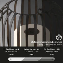 LED Akku-Tischleuchte, 13 Cm, 2W, 150lm Schwarz-gold -Briloner Store 833bce2569de27feb01861a63a219622