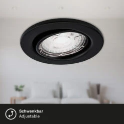 3er LED Einbauleuchte, Ø 8,6 Cm, 5 W, Schwarz -Briloner Store 8377e5f8d1b48f9f7bbdc6e1e60c5411