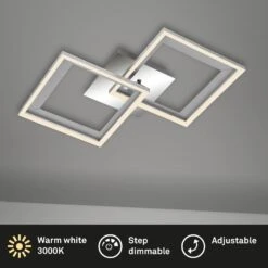 LED Deckenleuchte, 44 Cm, LED-Platine, 22 W, 950 Lm, Alu-chrom 12 LED Deckenleuchte, 44 Cm, LED-Platine, 22 W, 950 Lm, Alu-chrom -Briloner Store 879d34551232a73787b4c0de146c53c6